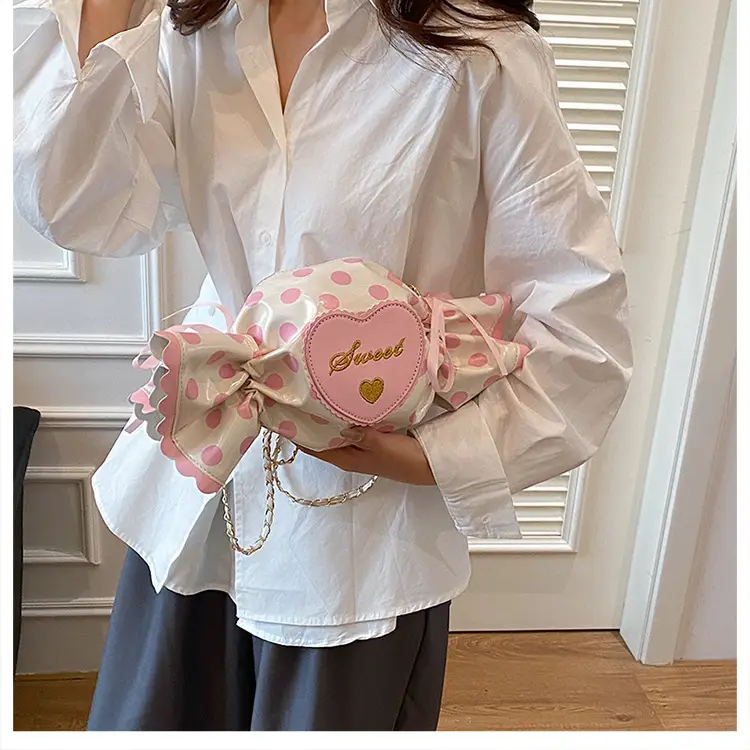Women's Heart-Shaped Crossbody Candy Bag with Bow — feature 13