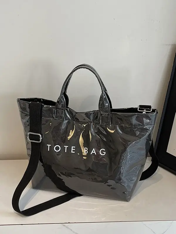 Large Capacity Kraft Paper Jelly Bag Waterproof Tote Bag - Image 6