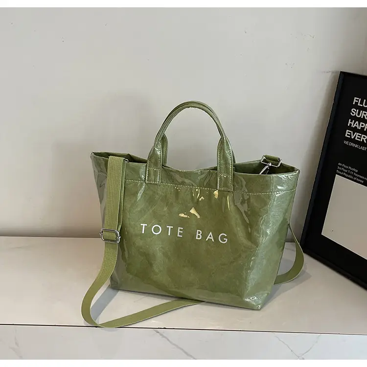 Large Capacity Kraft Paper Jelly Bag Waterproof Tote Bag — feature 17