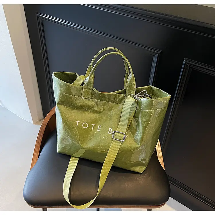 Large Capacity Kraft Paper Jelly Bag Waterproof Tote Bag — feature 35