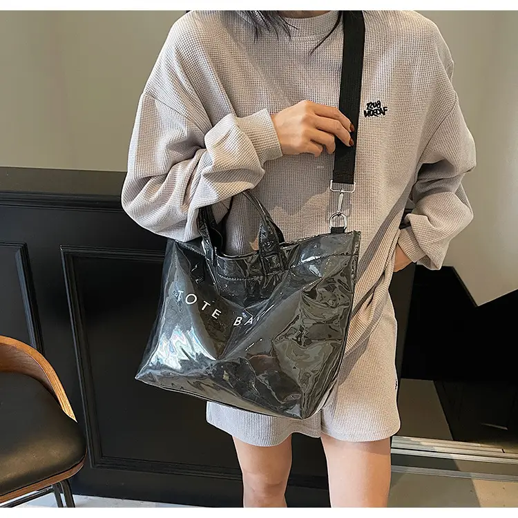 Large Capacity Kraft Paper Jelly Bag Waterproof Tote Bag — feature 37