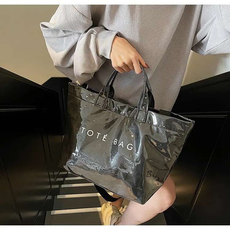 Large Capacity Kraft Paper Jelly Bag Waterproof Tote Bag — feature 38