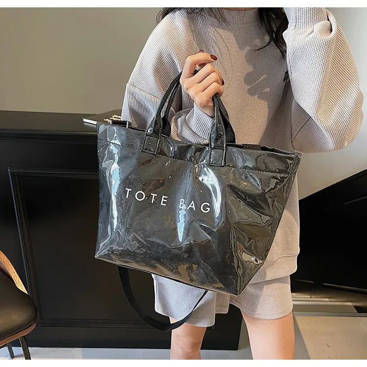 Large Capacity Kraft Paper Jelly Bag Waterproof Tote Bag — feature 39