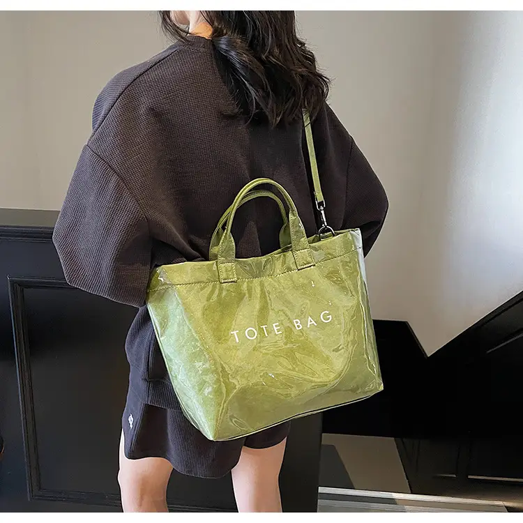 Large Capacity Kraft Paper Jelly Bag Waterproof Tote Bag — feature 40