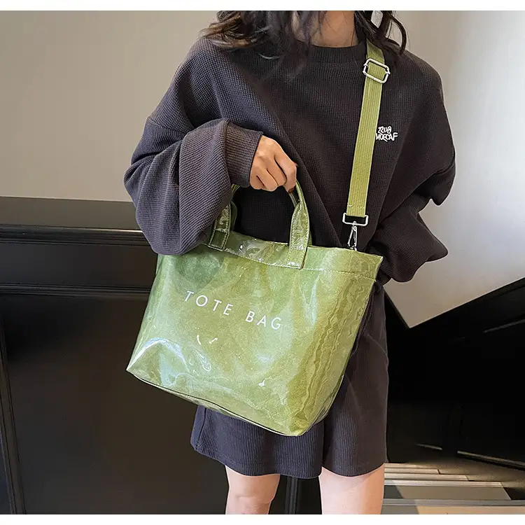 Large Capacity Kraft Paper Jelly Bag Waterproof Tote Bag — feature 41
