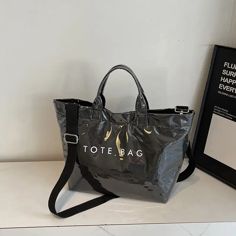 Large Capacity Kraft Paper Jelly Bag Waterproof Tote Bag - Image 2