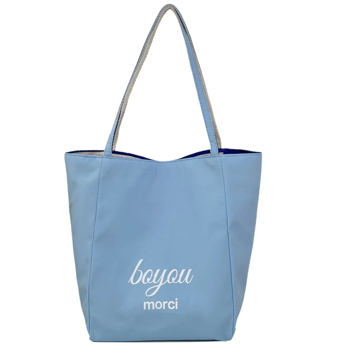 Striped Blue Red Women's Large Capacity Tote Bag - Image 7