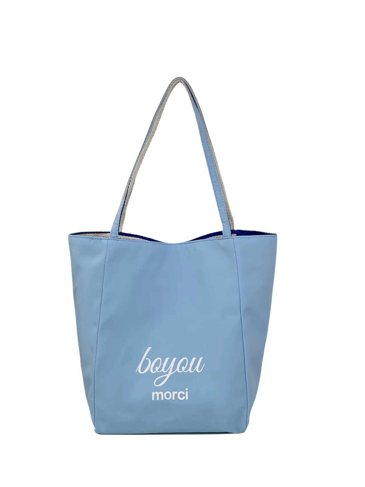 Striped Blue Red Women's Large Capacity Tote Bag - Image 2