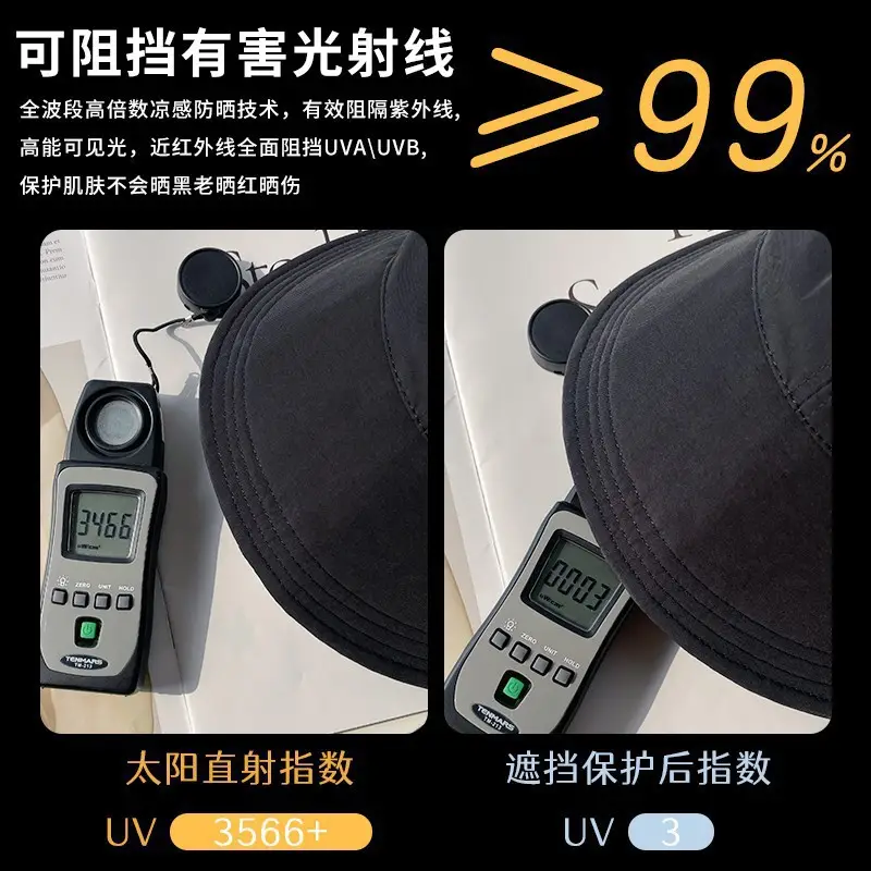 2025 Summer Large Brim Sun Hat White UV50+ - Image 7