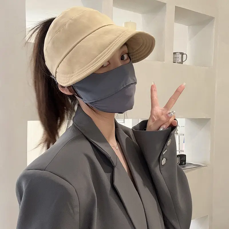 2025 Summer Large Brim Sun Hat White UV50+ - Image 2