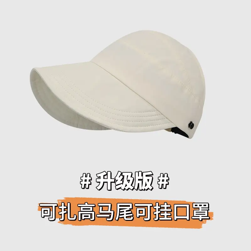 2025 Summer Large Brim Sun Hat White UV50+ - Image 3