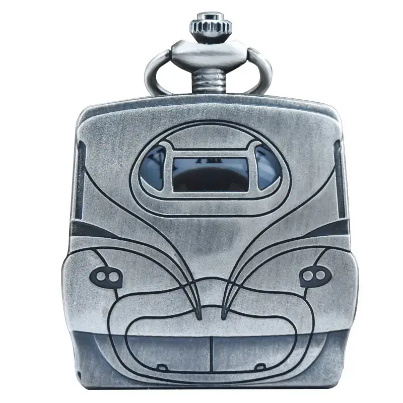 Hot Selling Foreign Trade Manufacturer Direct Question Mark Pattern Necklace Flip Pocket Watch Men's and Women's Commemorative Gift Necklace Flip Pocket Watch - Image 3