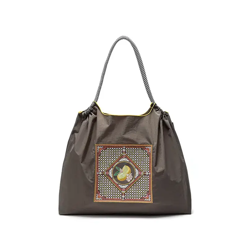 Women Embroidered Crossbody Bag with Ballchain Design - Image 132