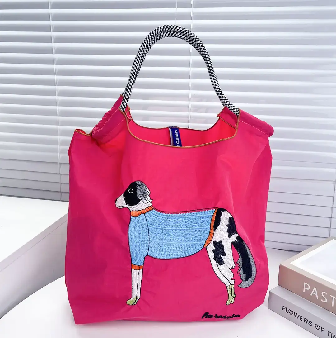 Women Embroidered Crossbody Bag with Ballchain Design - Image 79