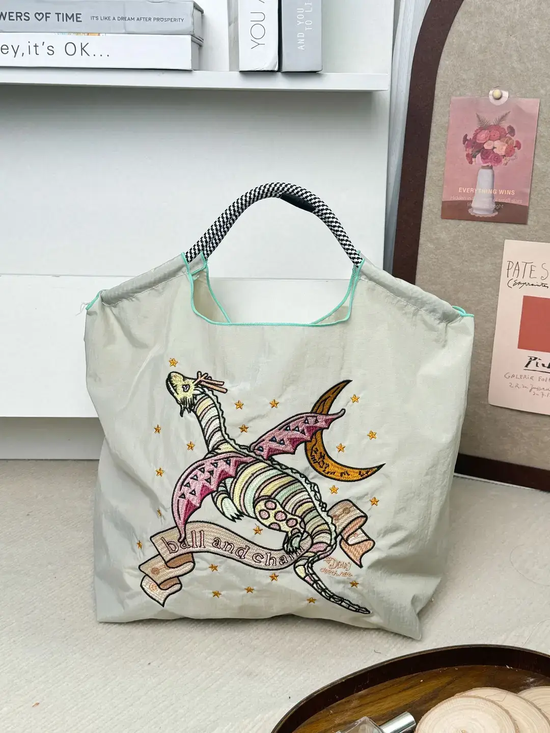 Women Embroidered Crossbody Bag with Ballchain Design - Image 80