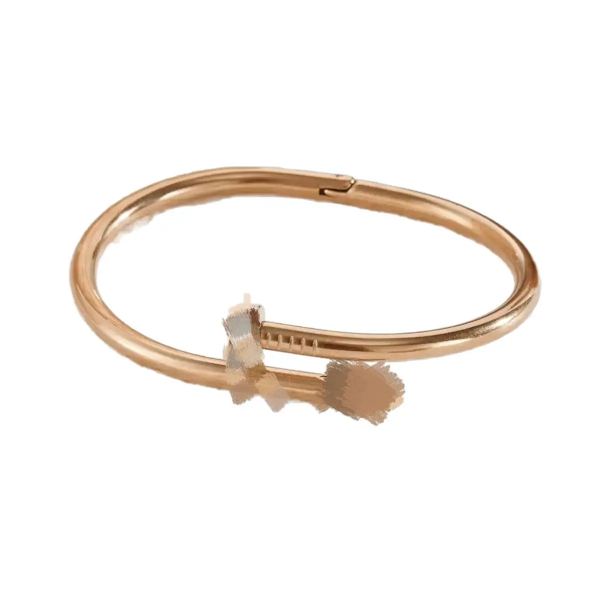 Light Pink Titanium Steel Nail Bracelet for Women - Image 24