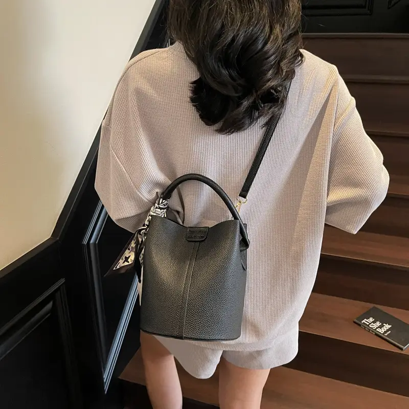 Women's Pink Leather Shoulder Bag with Crossbody Strap