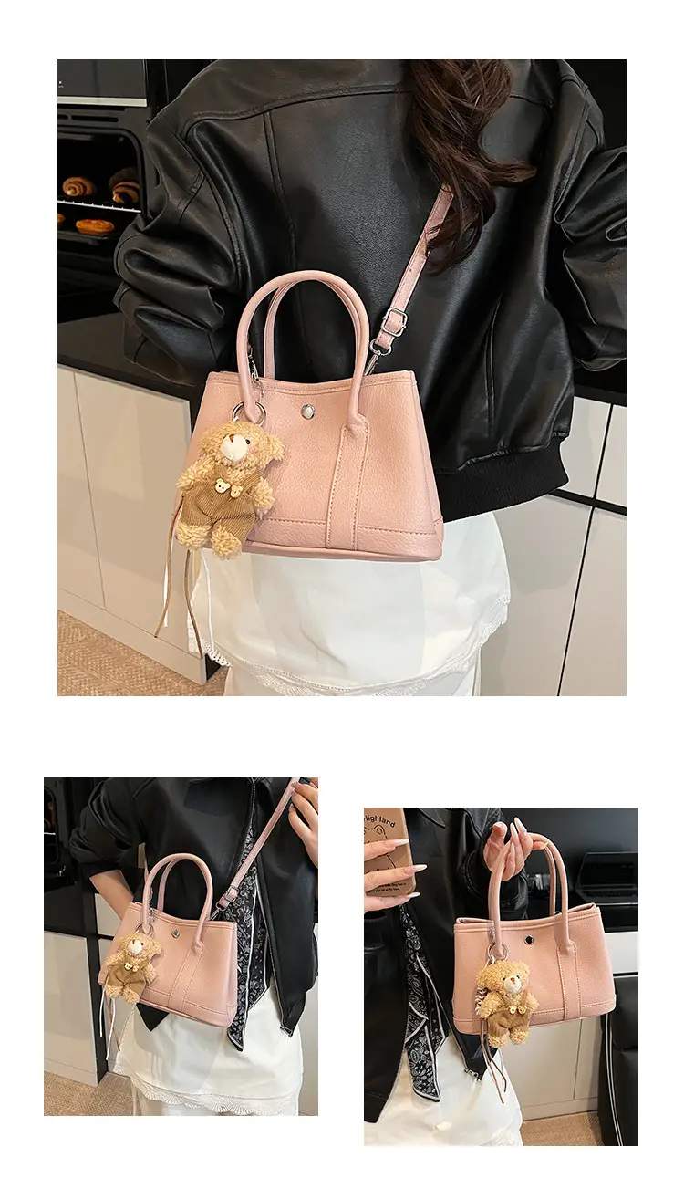 Women's Yellow Leather Crossbody Bag with Pearl Drop — feature 10