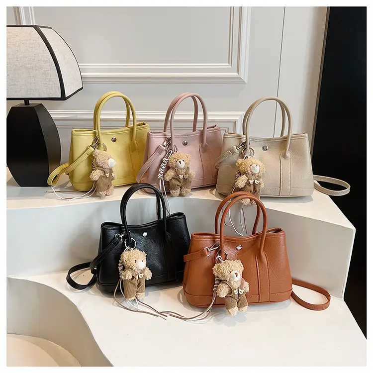 Women's Yellow Leather Crossbody Bag with Pearl Drop — feature 14