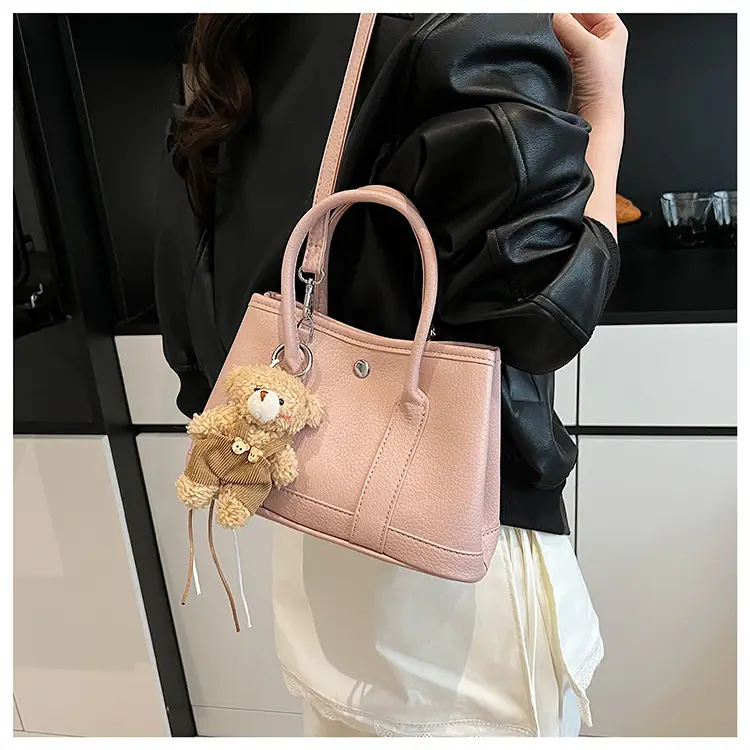Women's Yellow Leather Crossbody Bag with Pearl Drop — feature 18