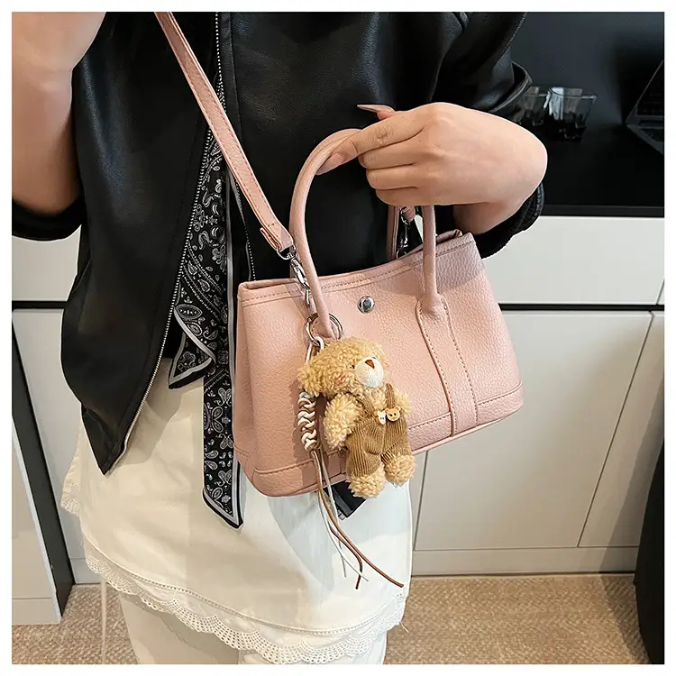 Women's Yellow Leather Crossbody Bag with Pearl Drop — feature 19