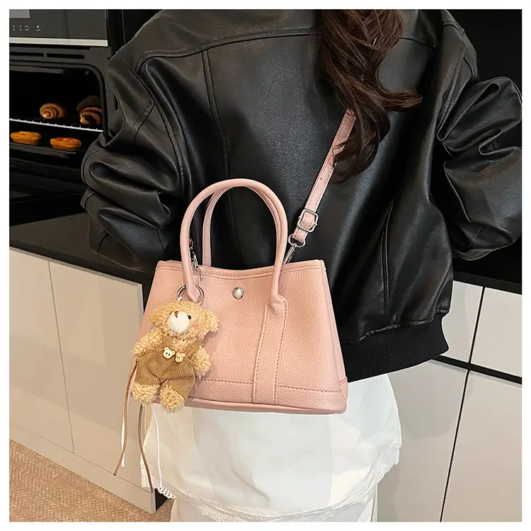 Women's Yellow Leather Crossbody Bag with Pearl Drop — feature 20