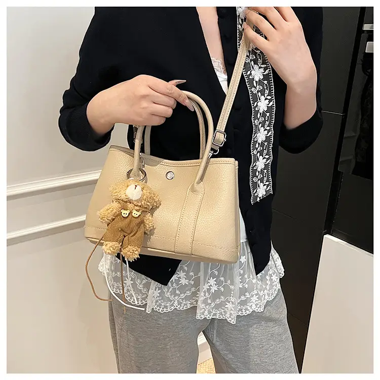Women's Yellow Leather Crossbody Bag with Pearl Drop — feature 22