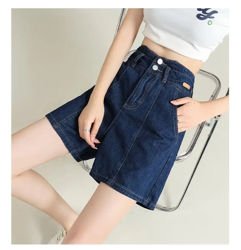 Denim Shorts High Waist Dark Blue 2025 — feature 13