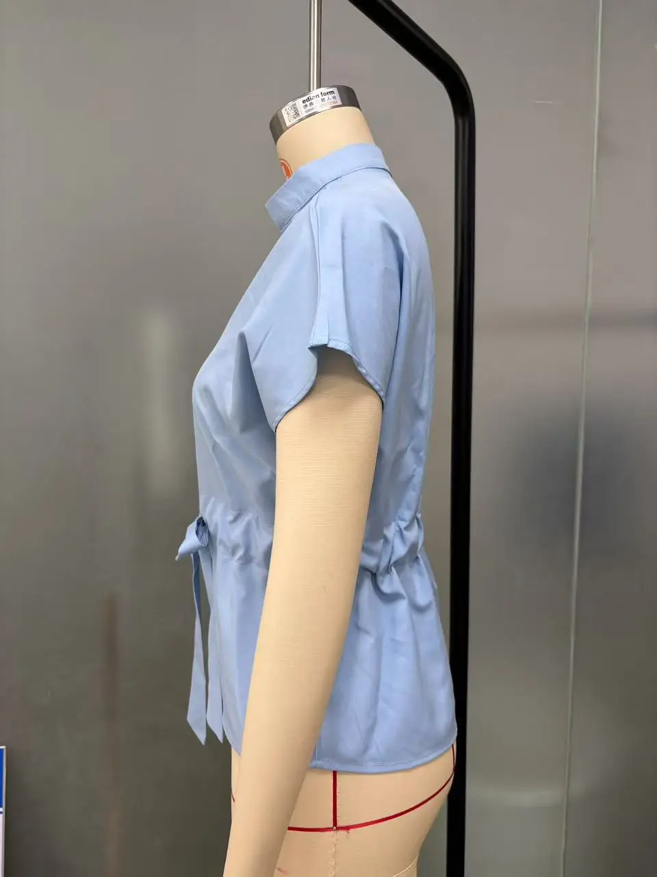 2026 Summer V-Neck Button Shirt Belted Women — feature 21