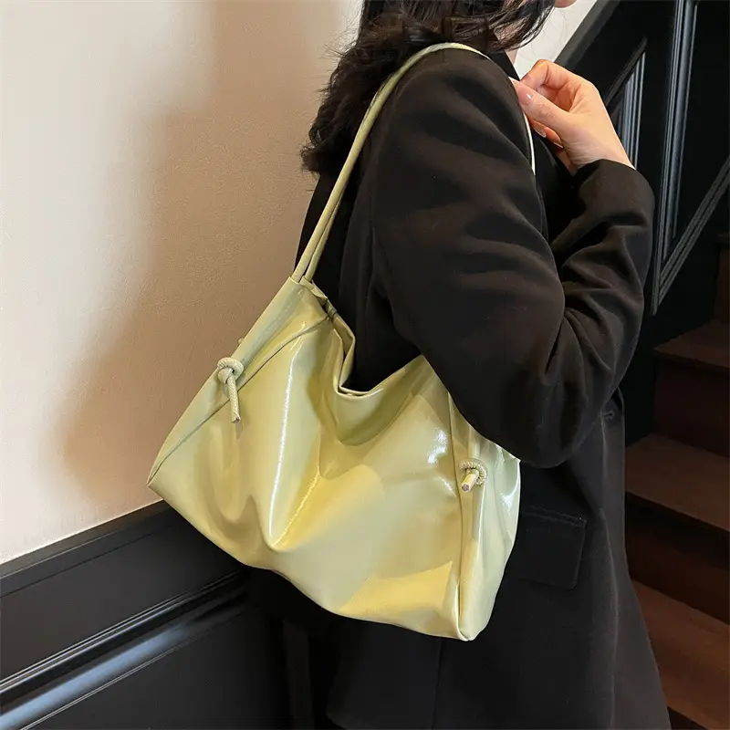 Light Green Textured Shoulder Bag for Women 2025 - Image 8