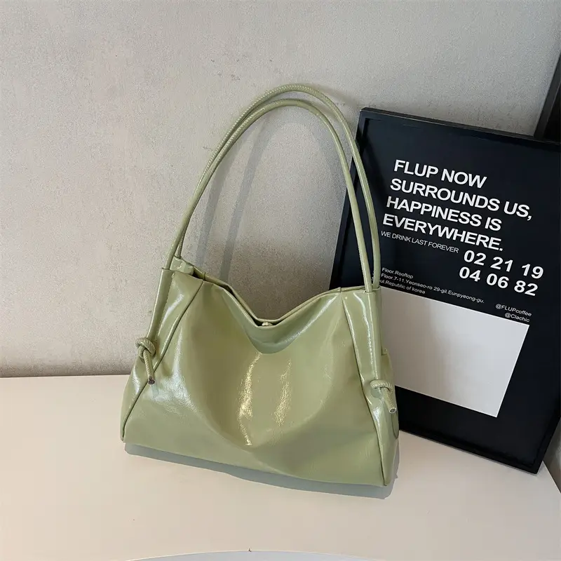 Light Green Textured Shoulder Bag for Women 2025 - Image 4