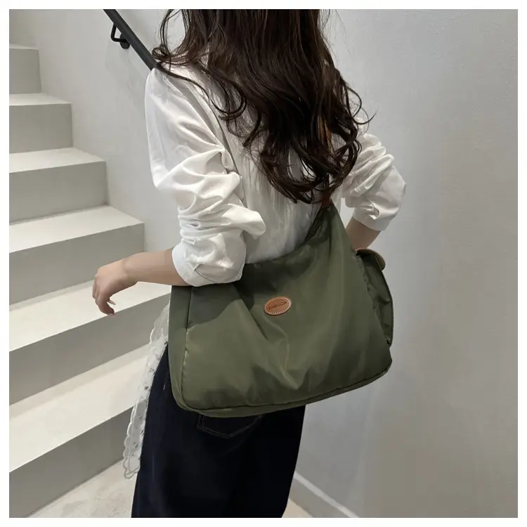 Women's Cream Oxford Tote Bag Single Shoulder Commuter Bag — feature 12