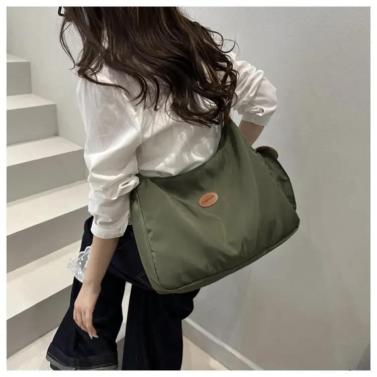 Women's Cream Oxford Tote Bag Single Shoulder Commuter Bag — feature 13
