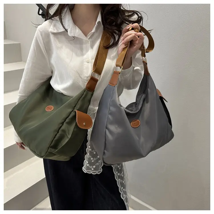 Women's Cream Oxford Tote Bag Single Shoulder Commuter Bag — feature 15