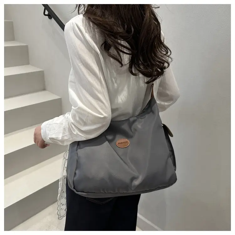 Women's Cream Oxford Tote Bag Single Shoulder Commuter Bag — feature 24