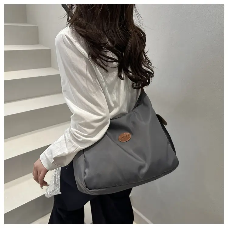Women's Cream Oxford Tote Bag Single Shoulder Commuter Bag — feature 25