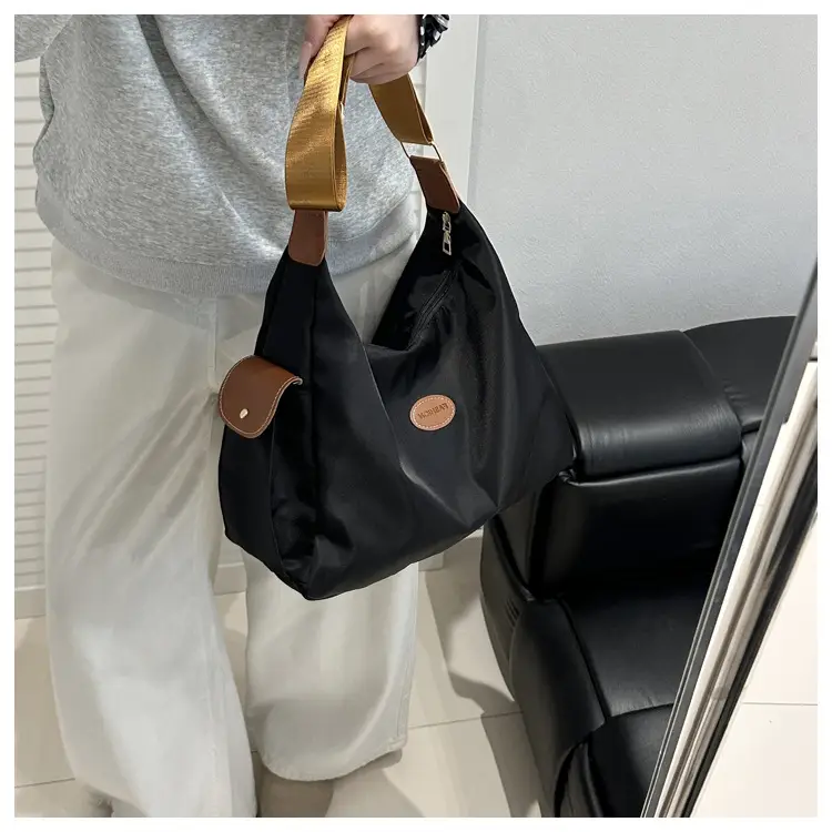 Women's Cream Oxford Tote Bag Single Shoulder Commuter Bag — feature 26