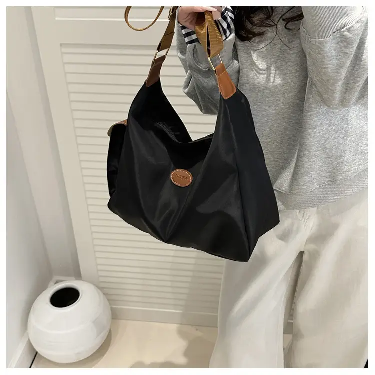 Women's Cream Oxford Tote Bag Single Shoulder Commuter Bag — feature 31