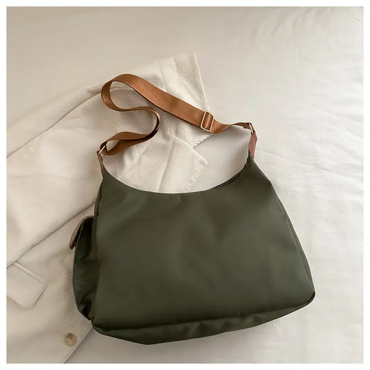 Women's Cream Oxford Tote Bag Single Shoulder Commuter Bag — feature 6