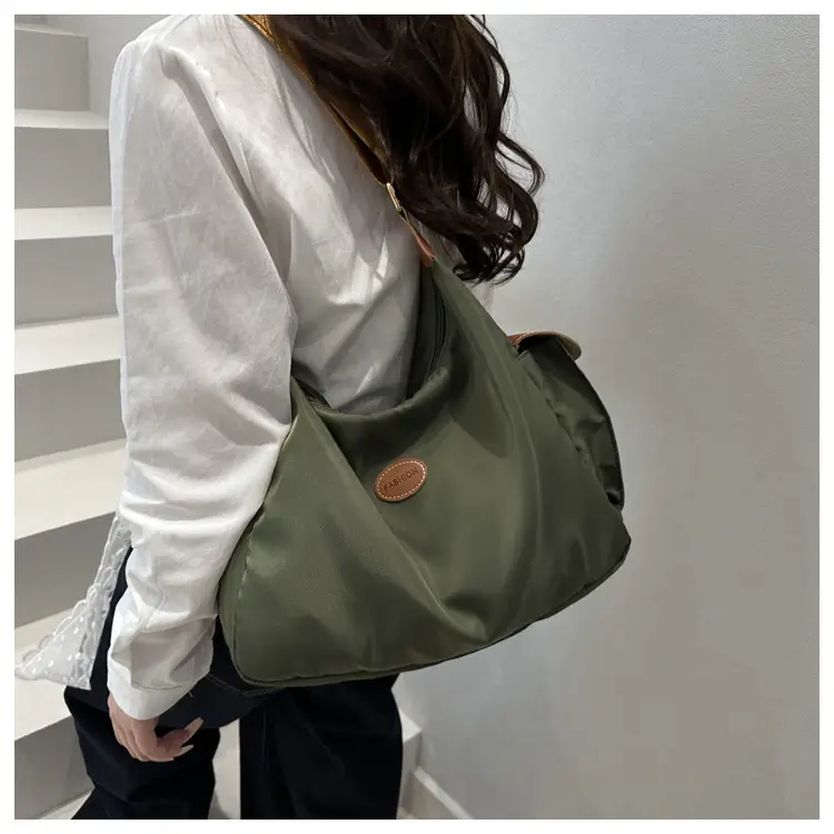Women's Cream Oxford Tote Bag Single Shoulder Commuter Bag — feature 9