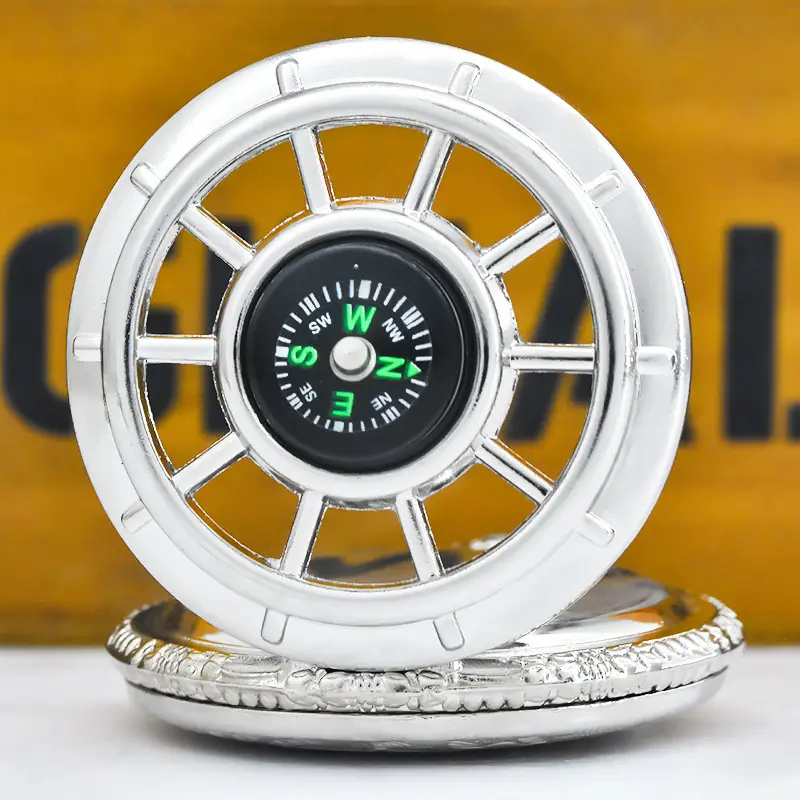 Metal Compass Compass Necklace for Men Women — feature 8
