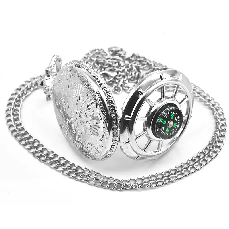 Metal Compass Compass Necklace for Men Women — feature 9