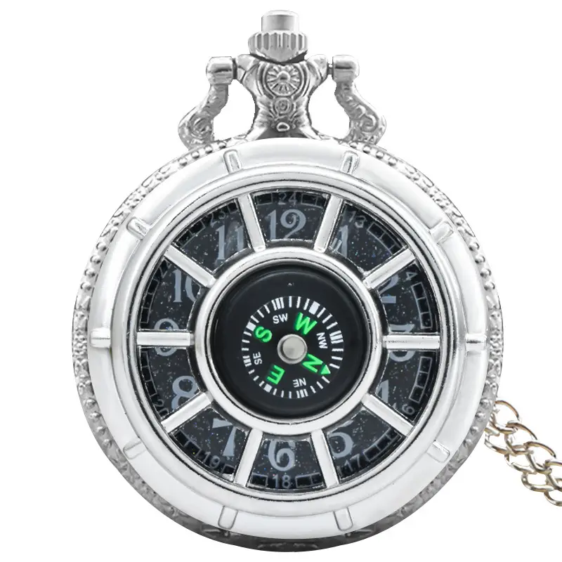 Metal Compass Compass Necklace for Men Women