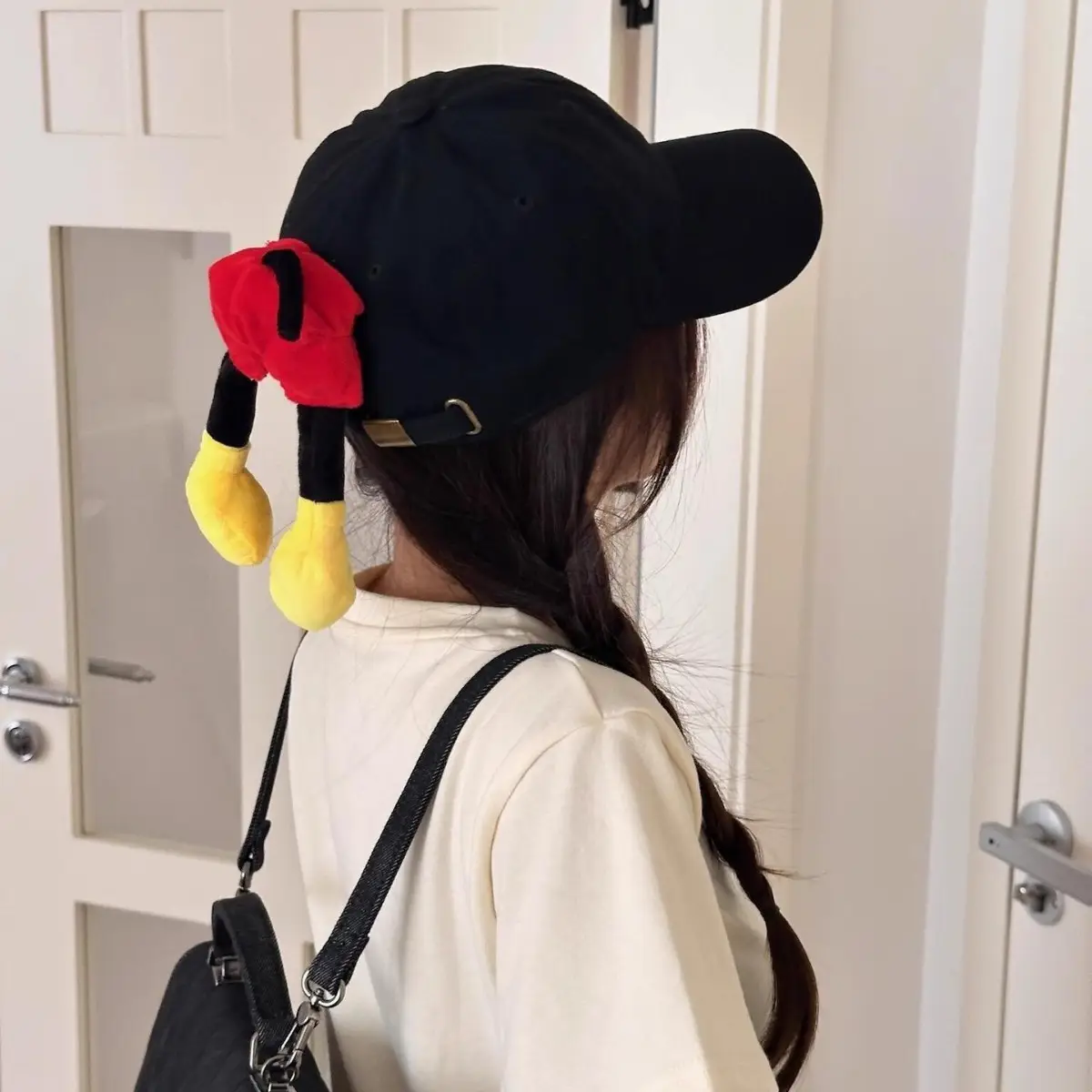 Mickey Butt Cap for Girls Pink Cartoon Face Show