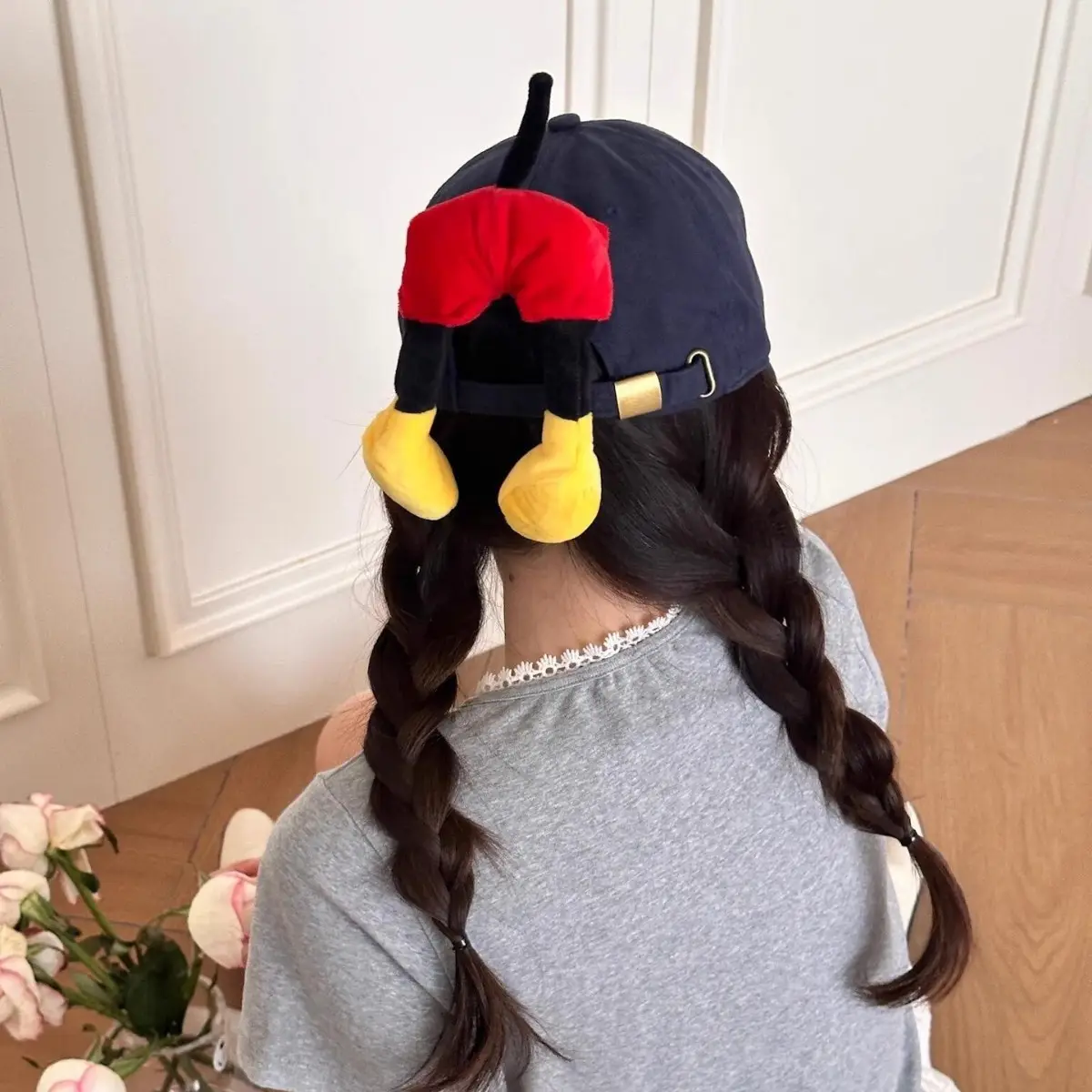 Mickey Butt Cap for Girls Pink Cartoon Face Show