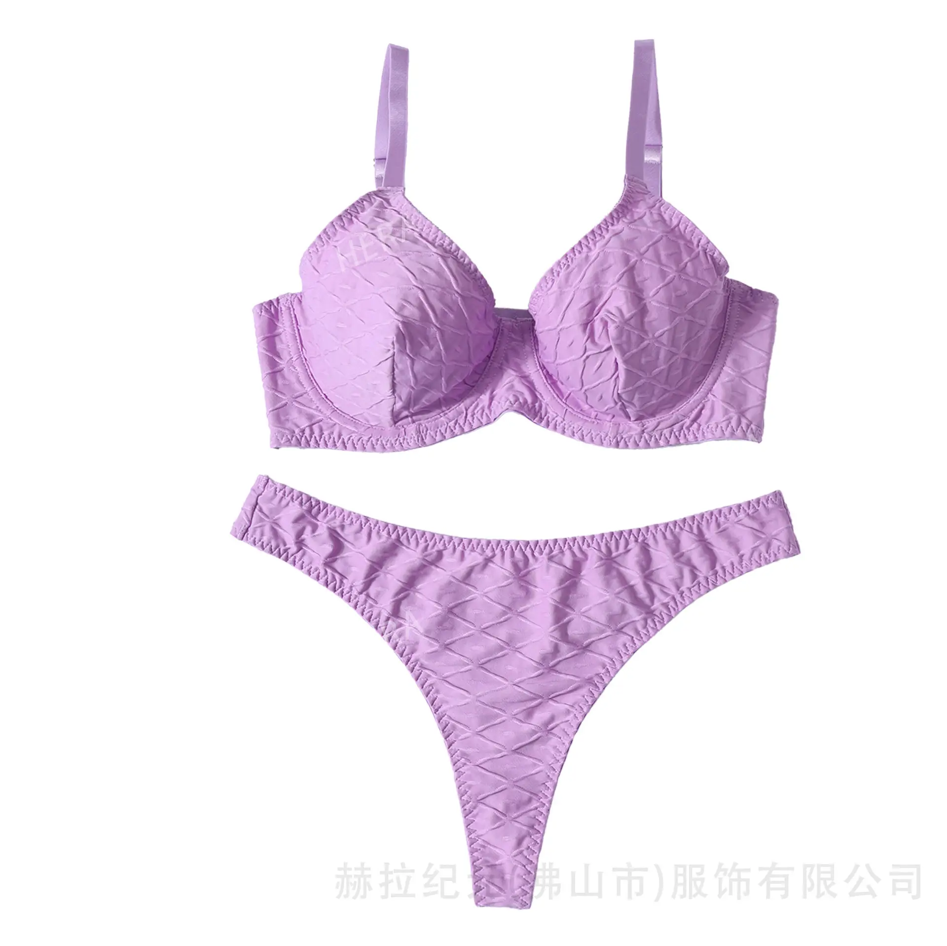 Purple Water Ripple Sports Bra Set for Plus Size Women - Image 6