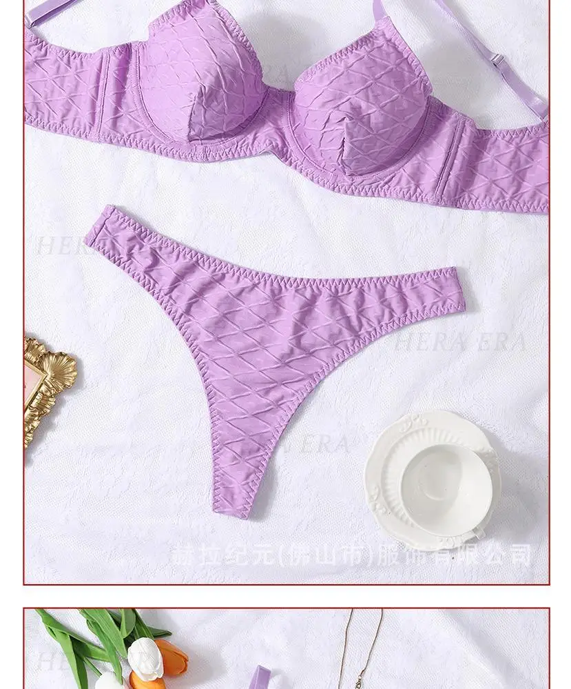 Purple Water Ripple Sports Bra Set for Plus Size Women — feature 14