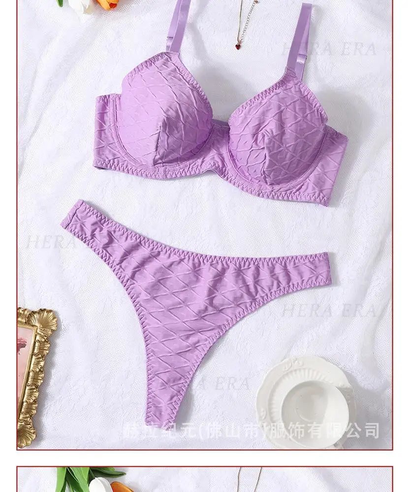 Purple Water Ripple Sports Bra Set for Plus Size Women — feature 15