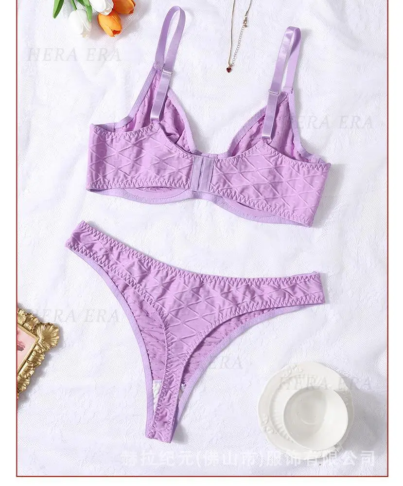 Purple Water Ripple Sports Bra Set for Plus Size Women — feature 16