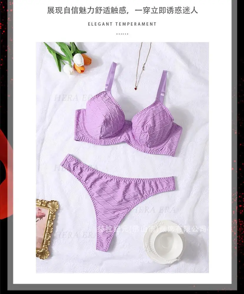 Purple Water Ripple Sports Bra Set for Plus Size Women — feature 6